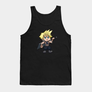 Chibi Cloud Kawaii Final Fantasy 7 Cloud Strife Tank Top